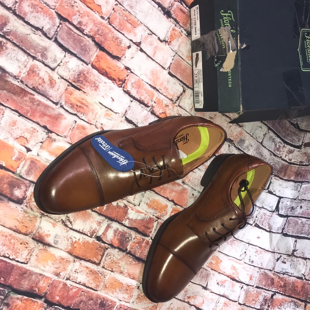 Florsheim dress shoes men’s 12 cognac brown NEW